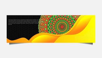 Mandala ornate background for web banner business vector