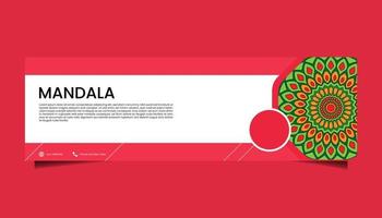 Mandala ornate background for web banner business vector