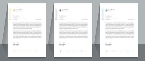 Creative Corporate Business Letterhead Template Design. vector