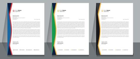 Creative Corporate Business Letterhead Template Design. vector