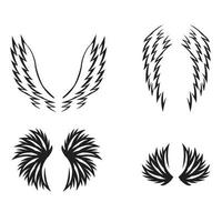ilustración de diseño de alas tribales