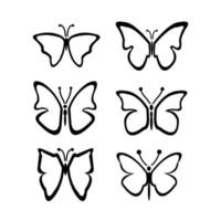 ilustración de diseño de mariposa vector
