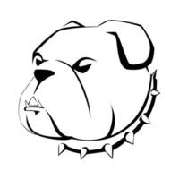 ilustración de diseño de bulldog vector