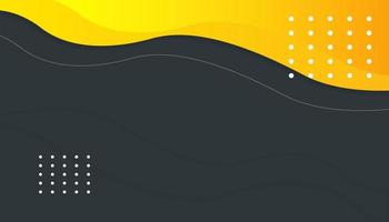 Abstract background with wave black and yellow colour vector