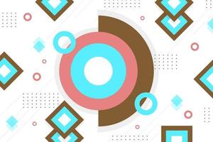 Flat geometric background vector