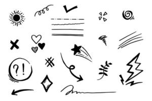 Doodle element vector set, for concept design.