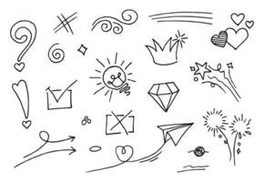 Doodle element vector set, for concept design.