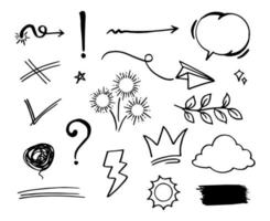 Doodle element vector set, for concept design.