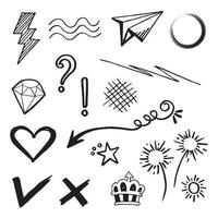 Doodle element vector set, for concept design.