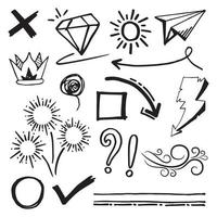 Doodle element vector set, for concept design.