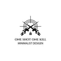 sniper vintage logo vector illustration minimalist icon design creative