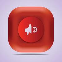 3D button icon vector file