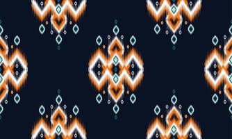 Geometric ethnic ikat pattern Oriental traditional Design for background. vector