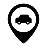 car location pin map vector