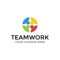 Teamwork Logo Design Template Premium Download vector