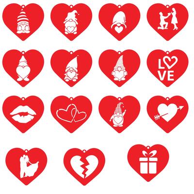 Hearts, Set of hearts icon, heart drawn hand - stock vector