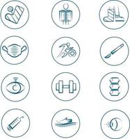 Radiology and orthopedic medical line icons set vector