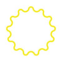 Wavy round frame vector