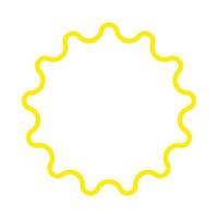 Wavy round frame vector