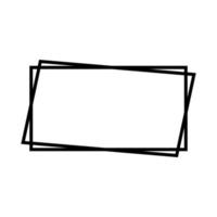 Geometric rectangular frame with offset vector