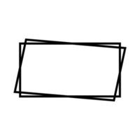 Geometric rectangular frame with offset vector