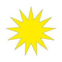 A multi-pointed star with sharp rays vector