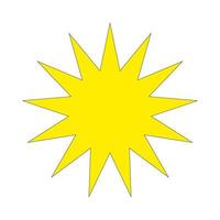 A multi-pointed star with sharp rays vector