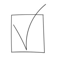 Yes no check mark x marks vote test answer drawn.Vector illustration vector