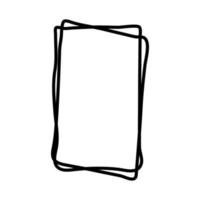 Geometric rectangular frame with offset vector
