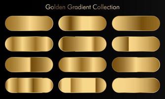 Huge big collection of golden gradients background swatches. Golden background texture. Vector illustration