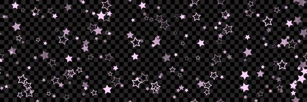 Pink star pattern background for wide banner. Seamless stars background. Vector illustration