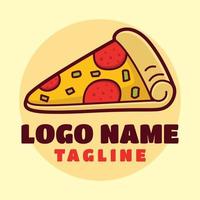 plantilla de logotipo de pizza, adecuada para el logotipo de restaurante y cafetería vector