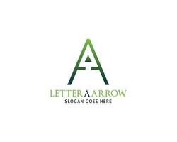 A Letter with Arrow Logo Template vector