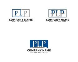 Set of Initial Letter PLP Logo Template Design vector