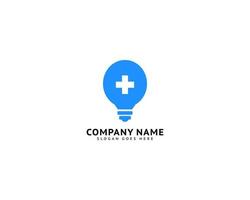 Bulb Lamp Medical Logo Design, Creative Medical Logo Icon Design vector