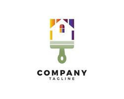 House Painting Logo Template Design Vector