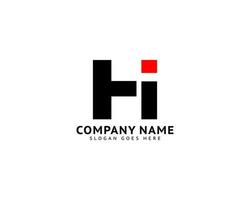 Initial Letter HI Logo Template Design vector