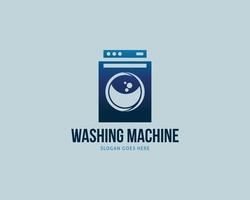 Laundry wash machine vector logo icon illustration design