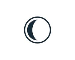 Moon Icon Vector Logo Template Illustration Design