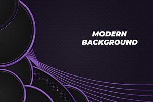 Modern background black and purple with element vector