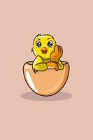 Cute smile chicks character design illustration vector