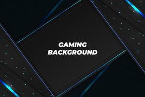 Modern gaming background black and blue with element vector