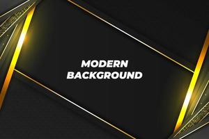 Modern background black and gold with element vector