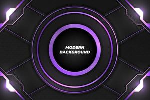 Modern background black and purple with element vector