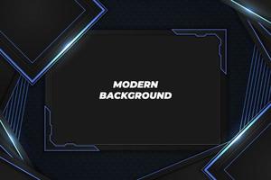 Modern background black and blue with element vector