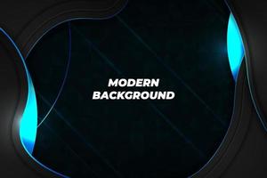 Modern background black and blue with element vector