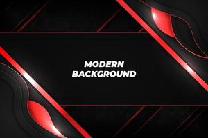 Modern background black and red with element vector