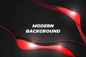 Modern background black and red with element vector