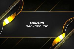 Modern background black and green with element vector