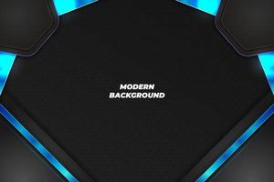 Modern background black and blue with element vector